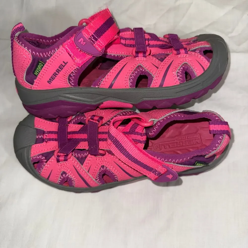 Merrell Hydro Kids Closed Toe Hiking Water Sandals Pink Purple Size 1Y